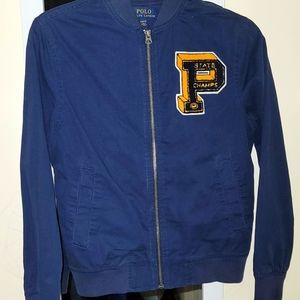 Boys M Polo Jacket blue 10-12